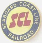 SEABOARD COAST LINE RAILROAD LOGO METAL HAT PIN